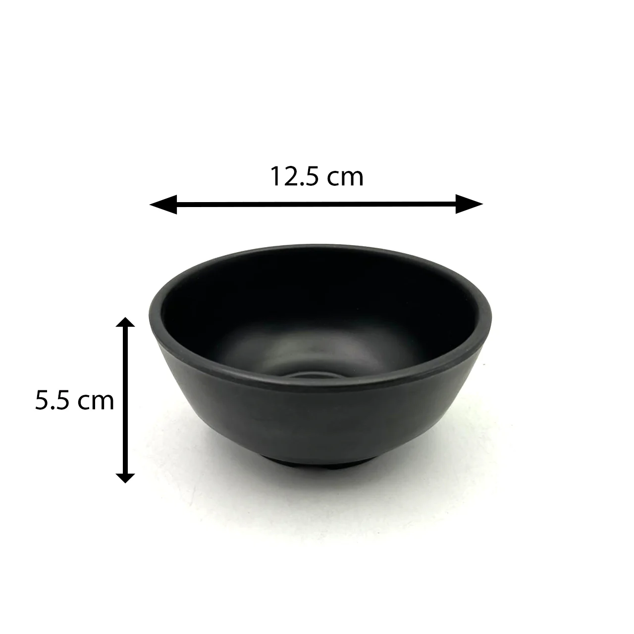 Mat Black Melamine Bowl 12.5 cm