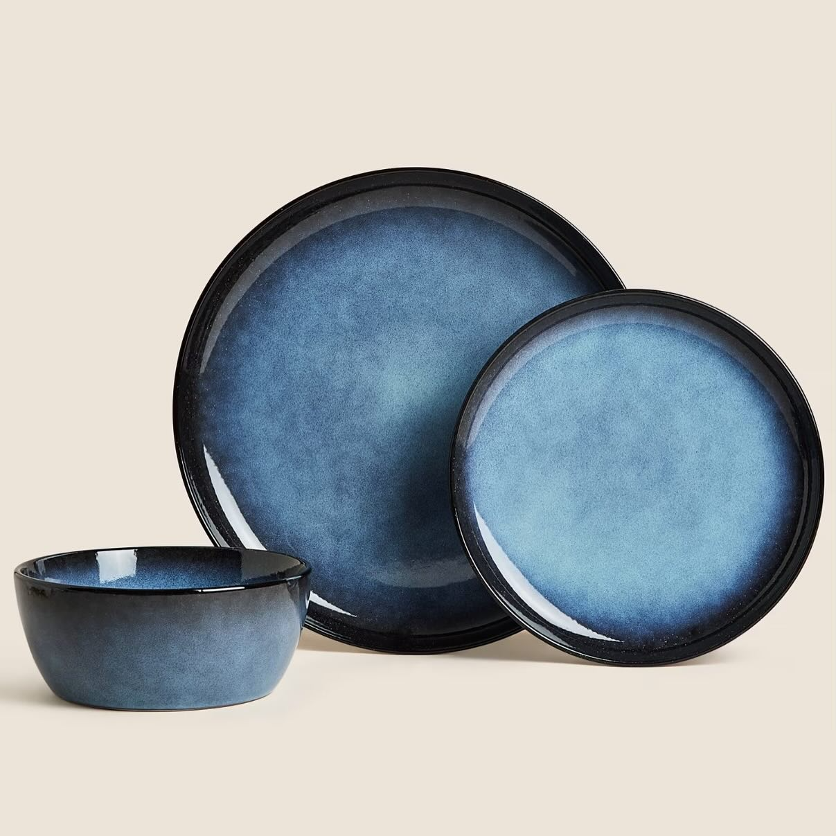 Dosthoff Blue Glazed Oval Dish 36 cm