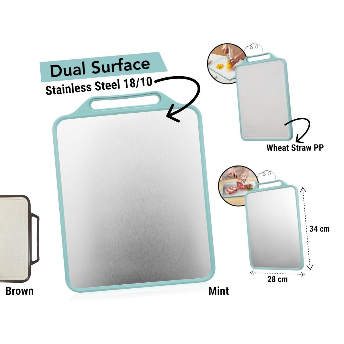 Dosthoff Stainless Steel Cutting Board 34 cm