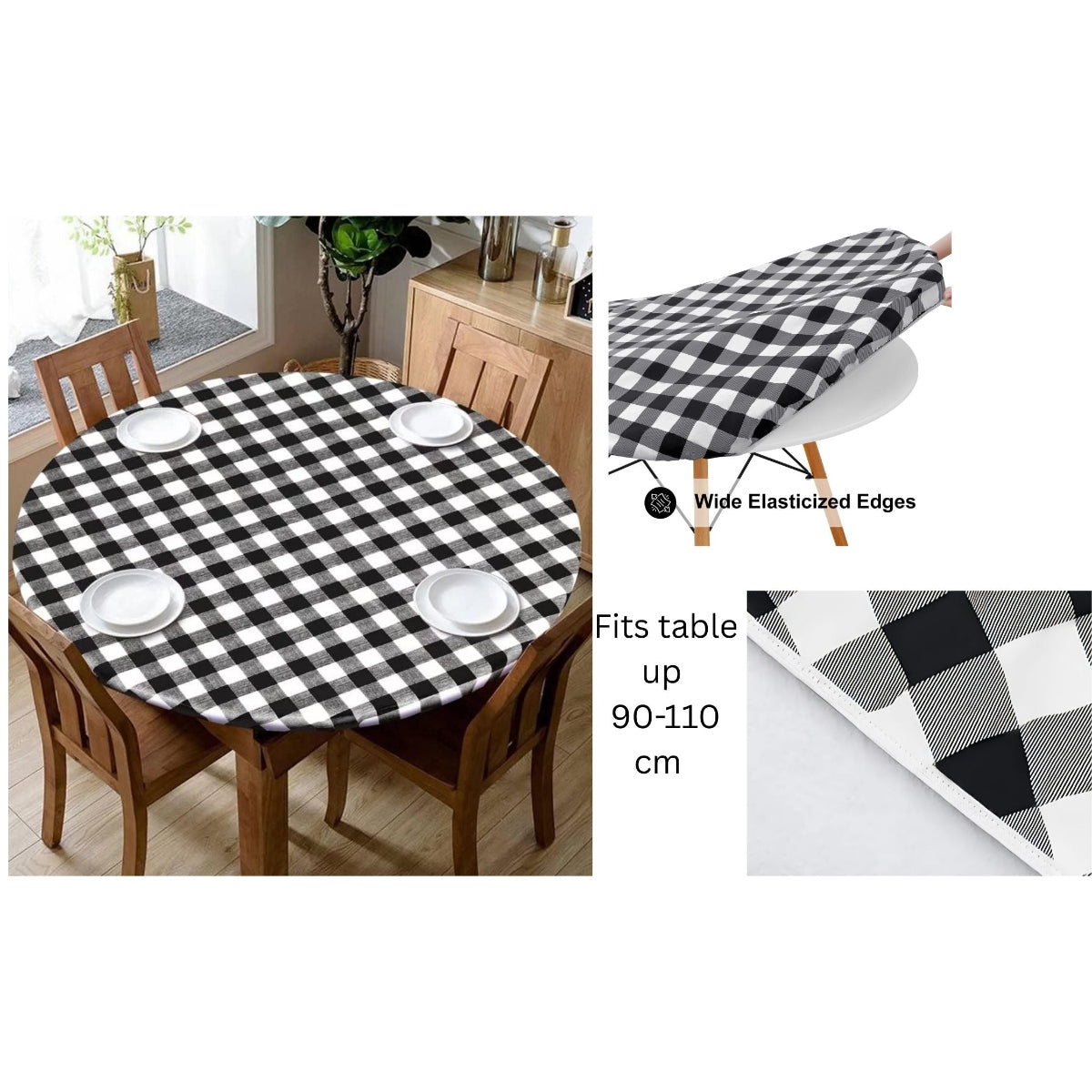 Round Nylon Tablecloth with Elastic 120cm