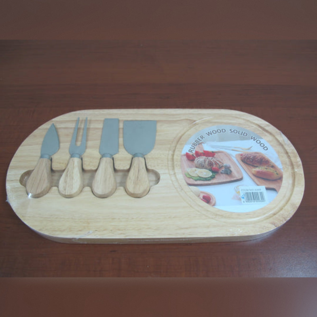 4 Cheese Serving Utensils with Board