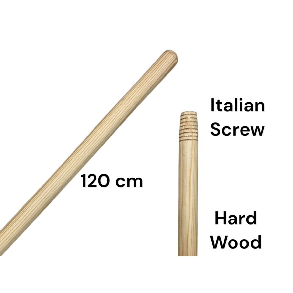 Hard Wood Broom Stick 120 cm