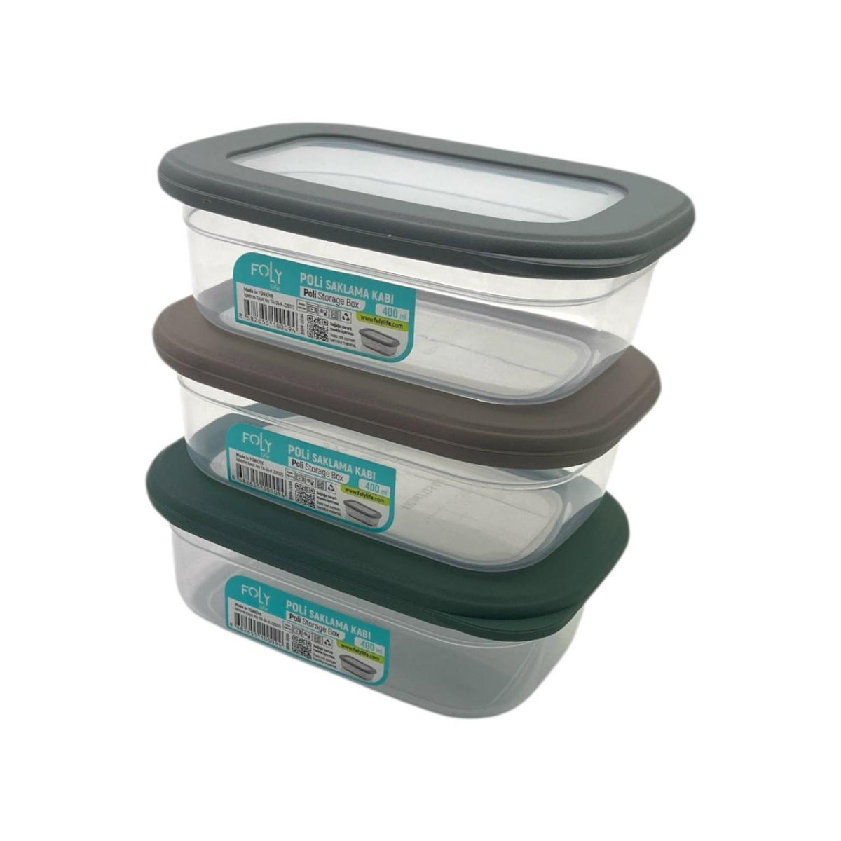400 ml Poli Food Storage Box with Silicon Rim Cover