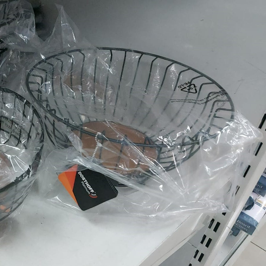 Dosthoff Iron Large Fruit Basket with Bamboo Base MB08