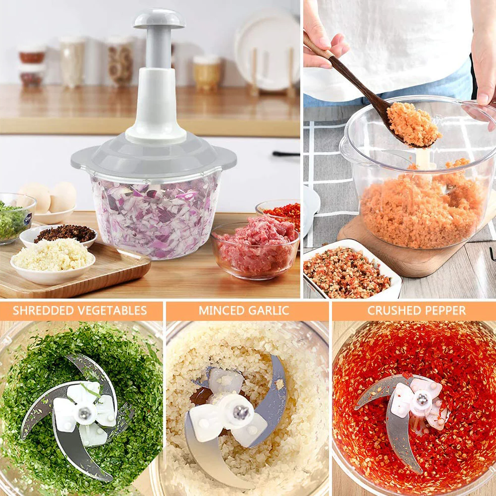 Manual Big Food Chopper 2L - Lunaz Shop