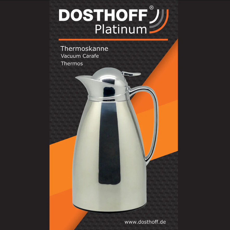 SS Insulated Carafe Vacuum Flask w Easy Push Button - Lunaz Shop
