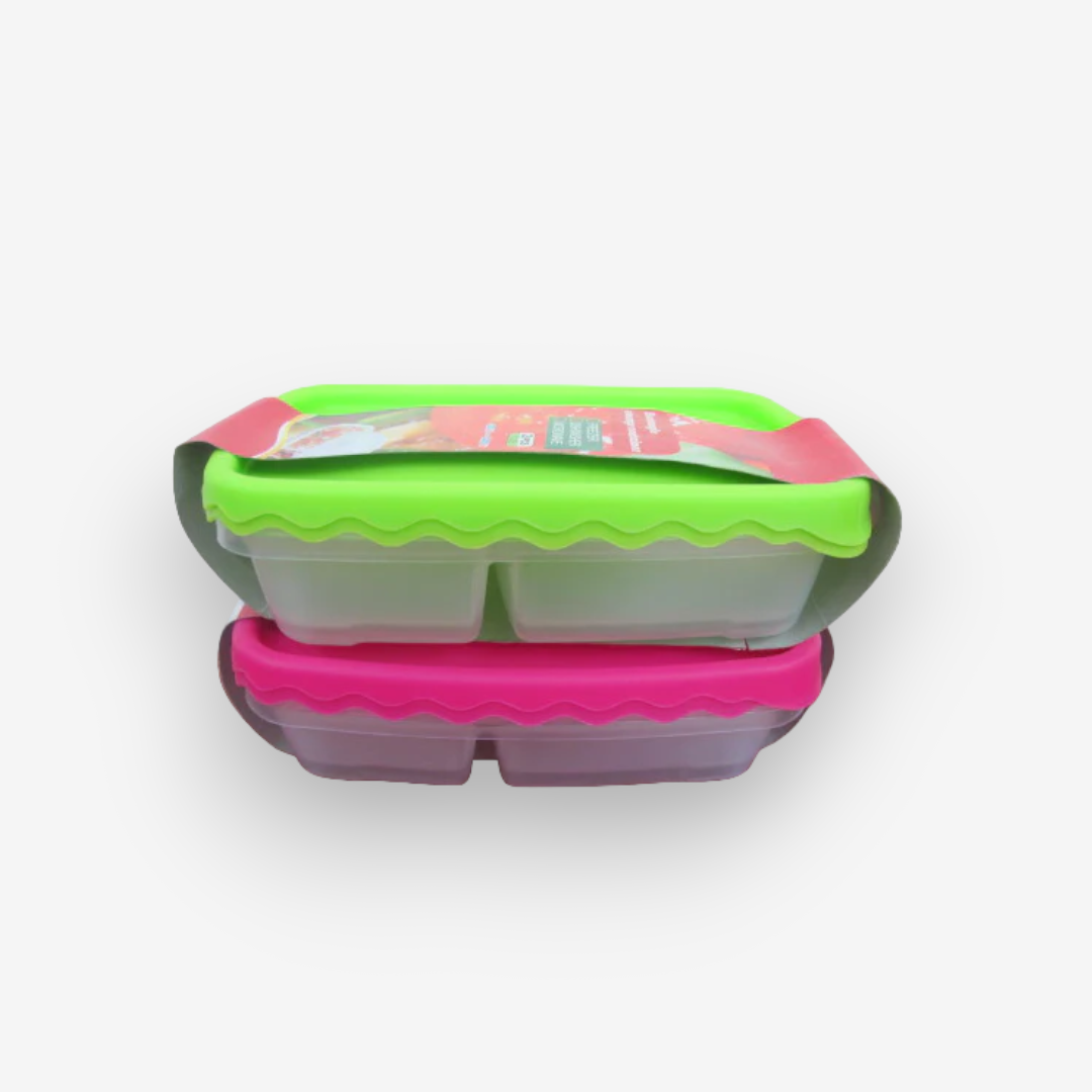 Set of 2 food containers with 2 compartments - Lunaz Shop