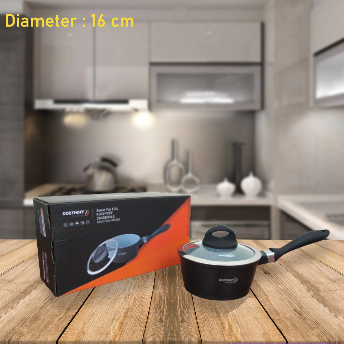 DOSTHOFF INDUCTION MASTER SAUCE PAN BLACK 16 CM - Lunaz Shop