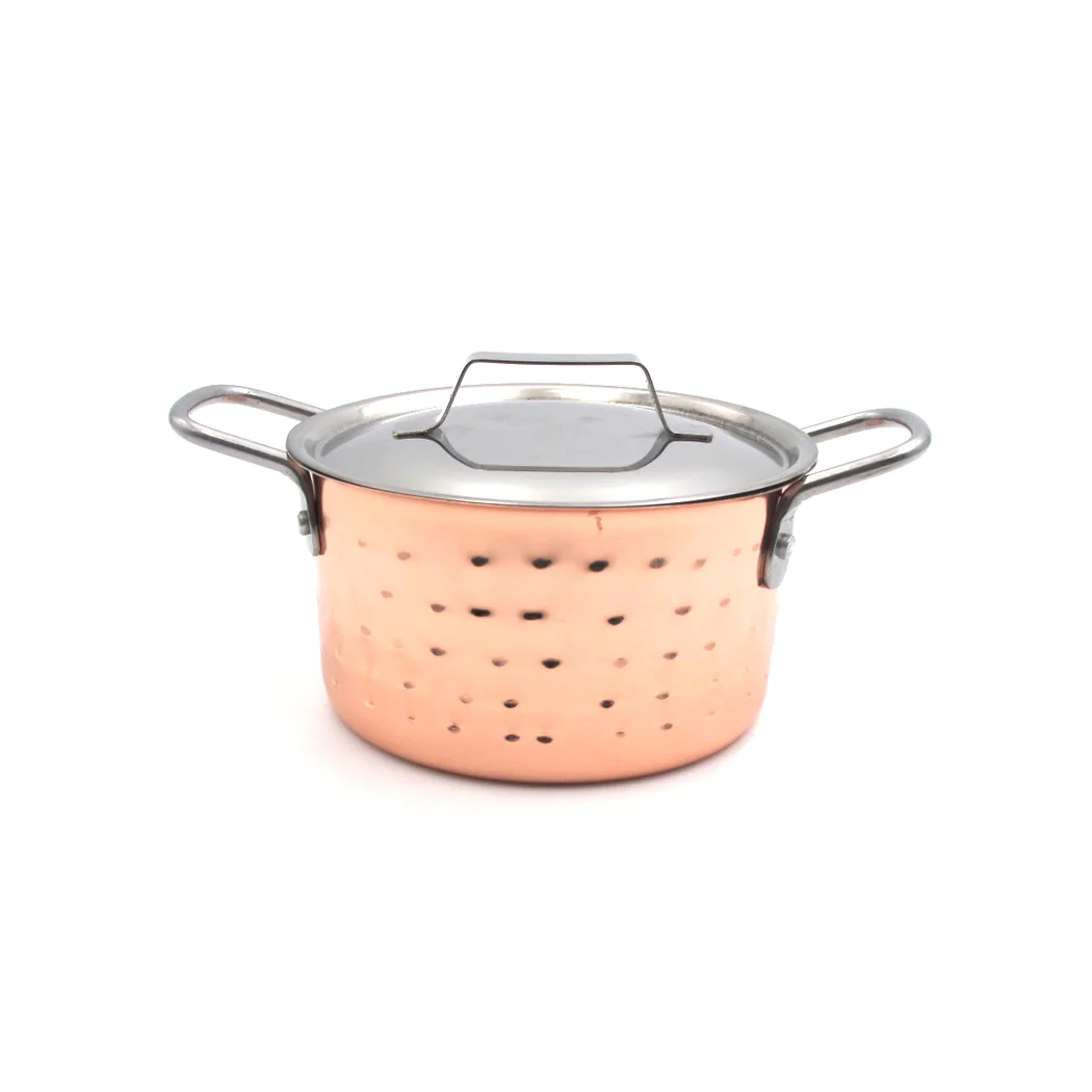 Copper Dutch oven with cover 12.7 x 7 cm - Lunaz Shop