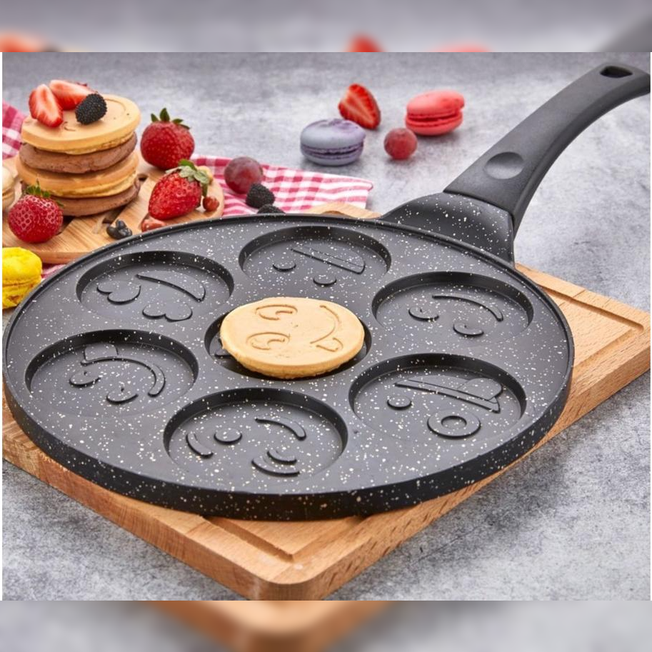 Dosthoff Cast Alum 7 Emojis Mini Pan Cakes 26 cm - Lunaz Shop