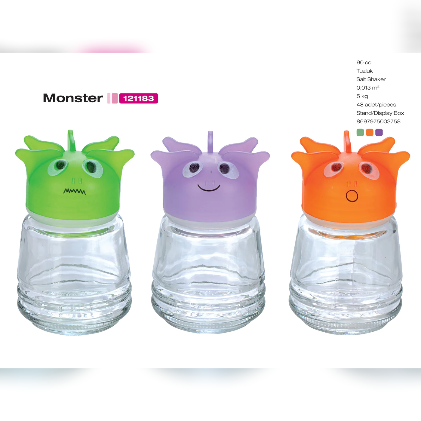 Salt Shaker with Monster Faces Lid - Lunaz Shop
