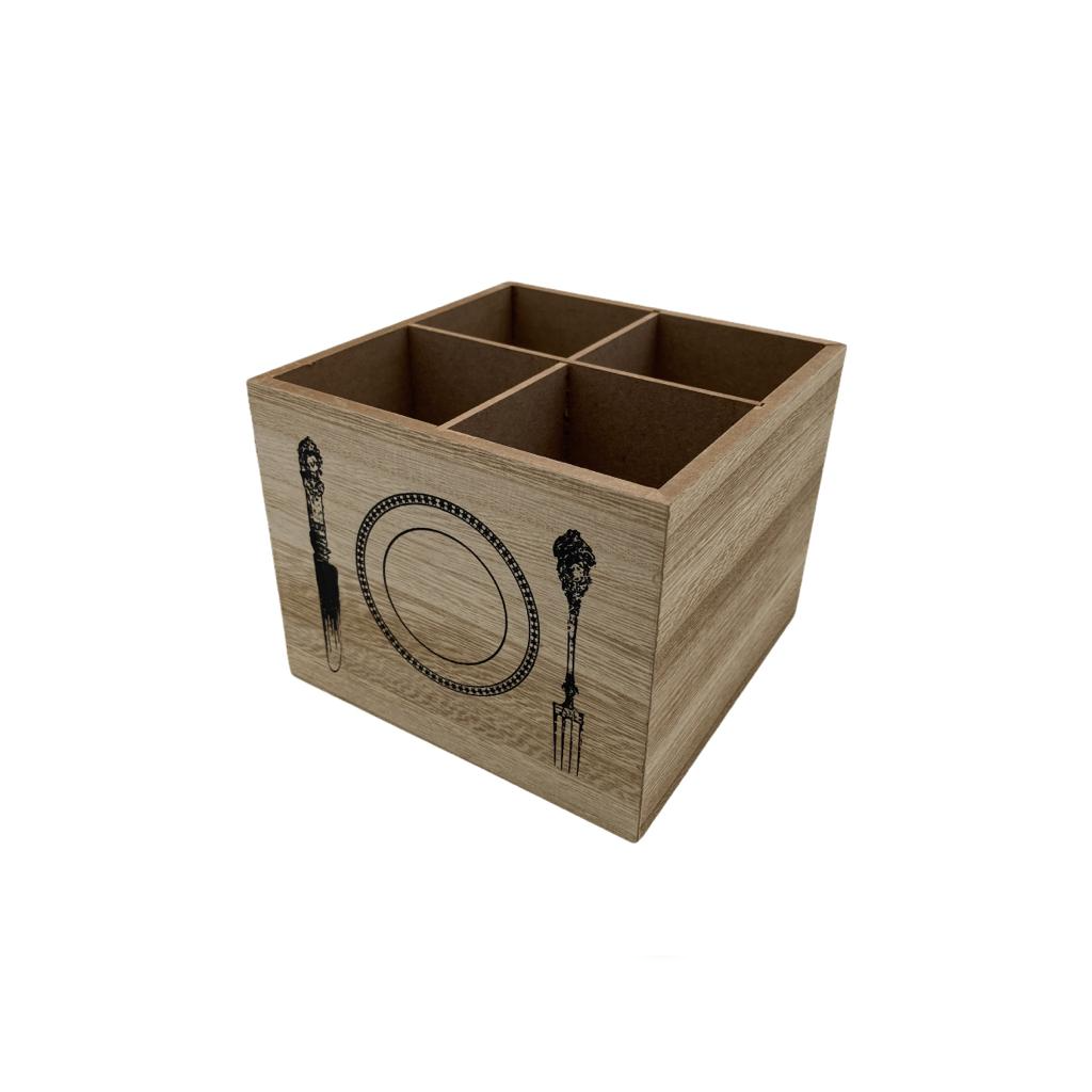 Wooden Cutlery Holder - Lunaz Shop