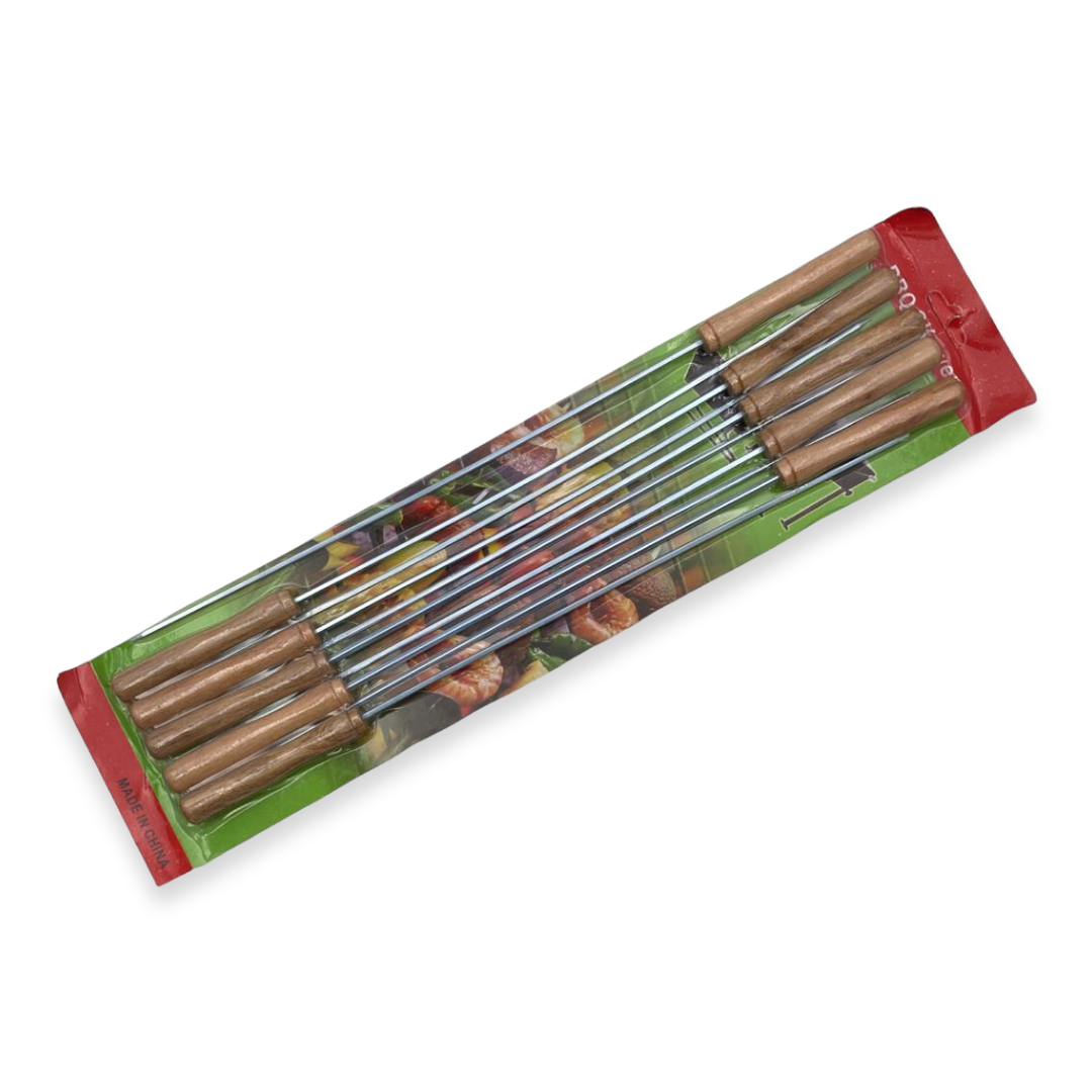 BBQ Skewers with wooden handle 10 pieces - Lunaz Shop