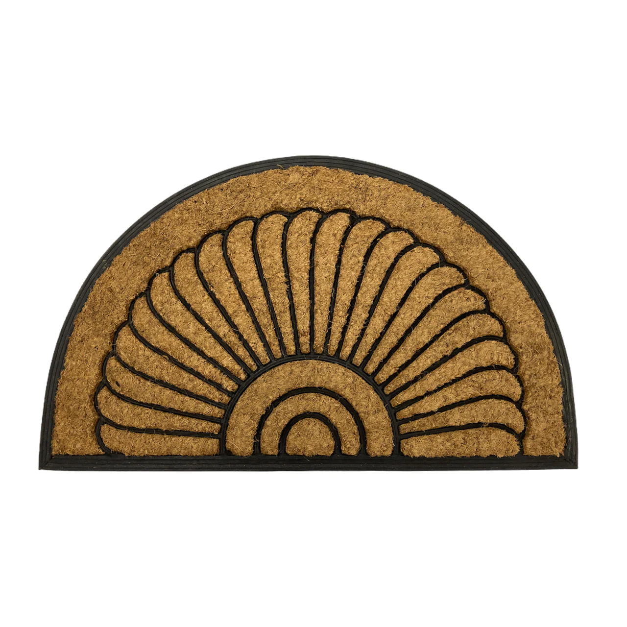Rubber molded half moon thick mat 75x45 cm - Lunaz Shop