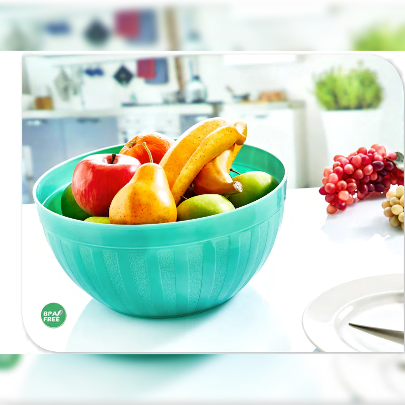 Colorful Round Plastic Bowl 6 lt - Lunaz Shop