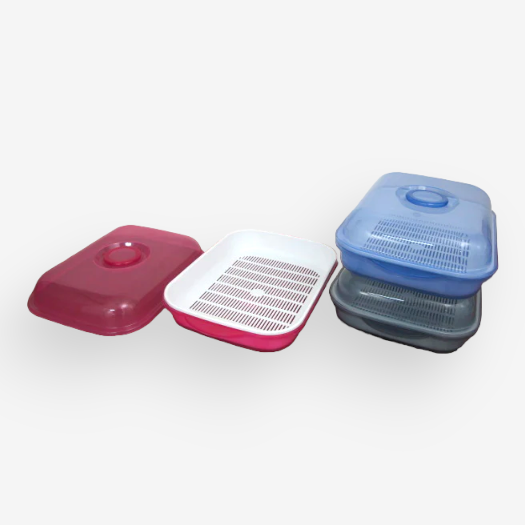 Rectangular bowl and strainer with lid set - Lunaz Shop