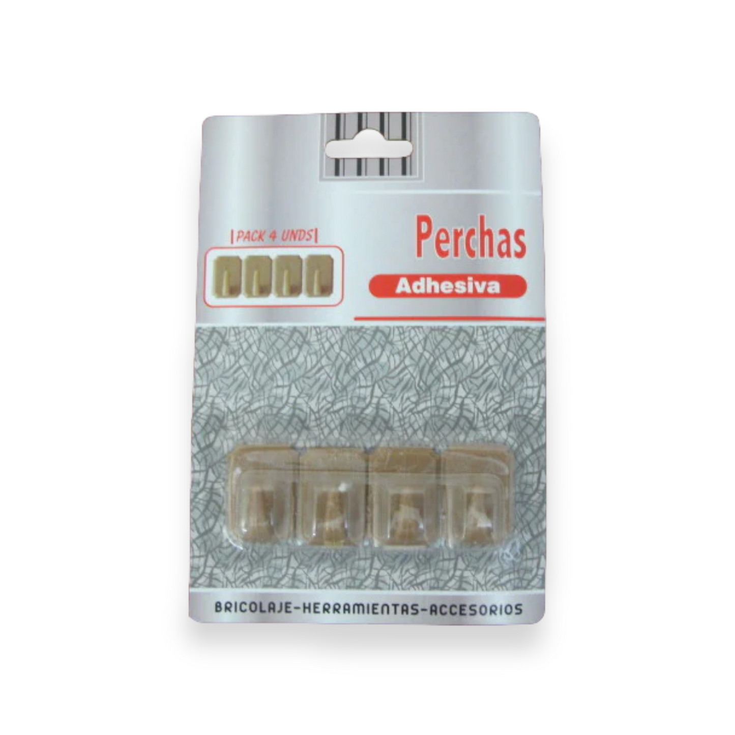 Small brown adhesive hanger 4 units - Lunaz Shop