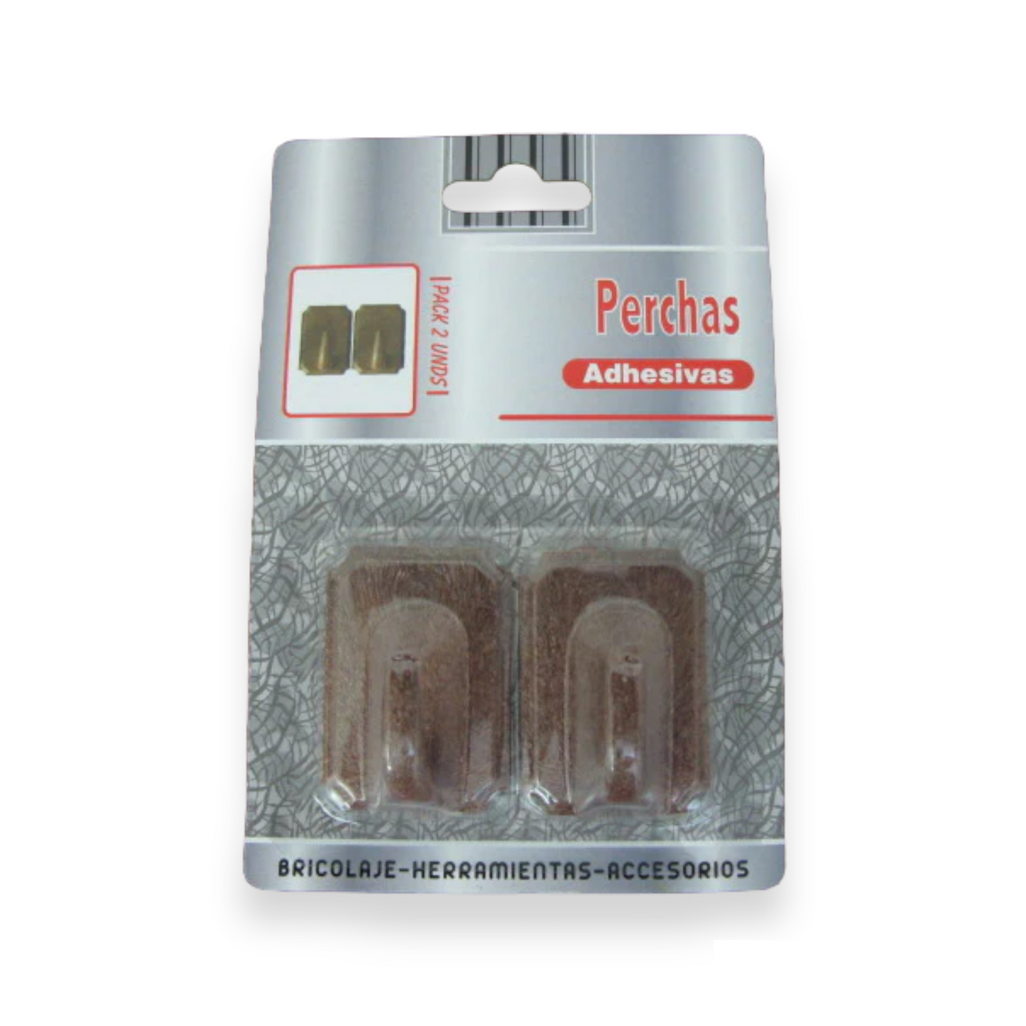 Walnut Adhesive hanger 2 units - Lunaz Shop
