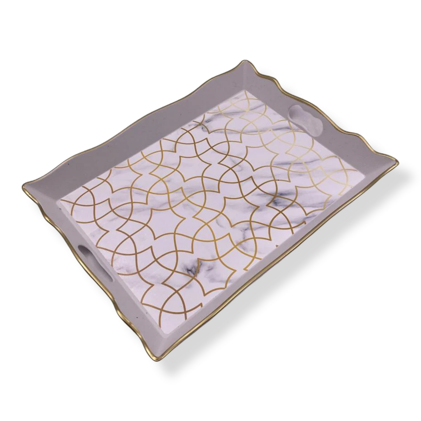 Large White Plastic Serving Tray - Lunaz Shop