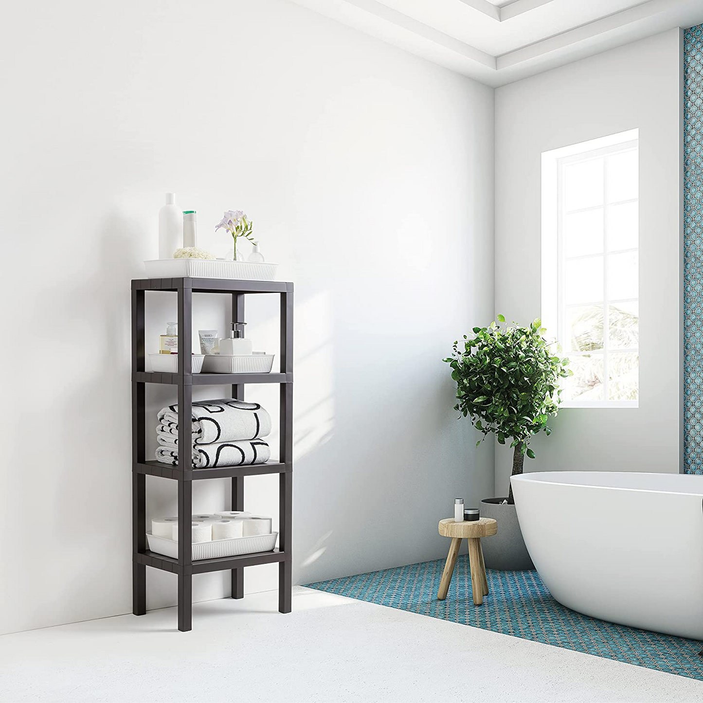 4 Tiers Extra Strong Shelf Unit - Lunaz Shop