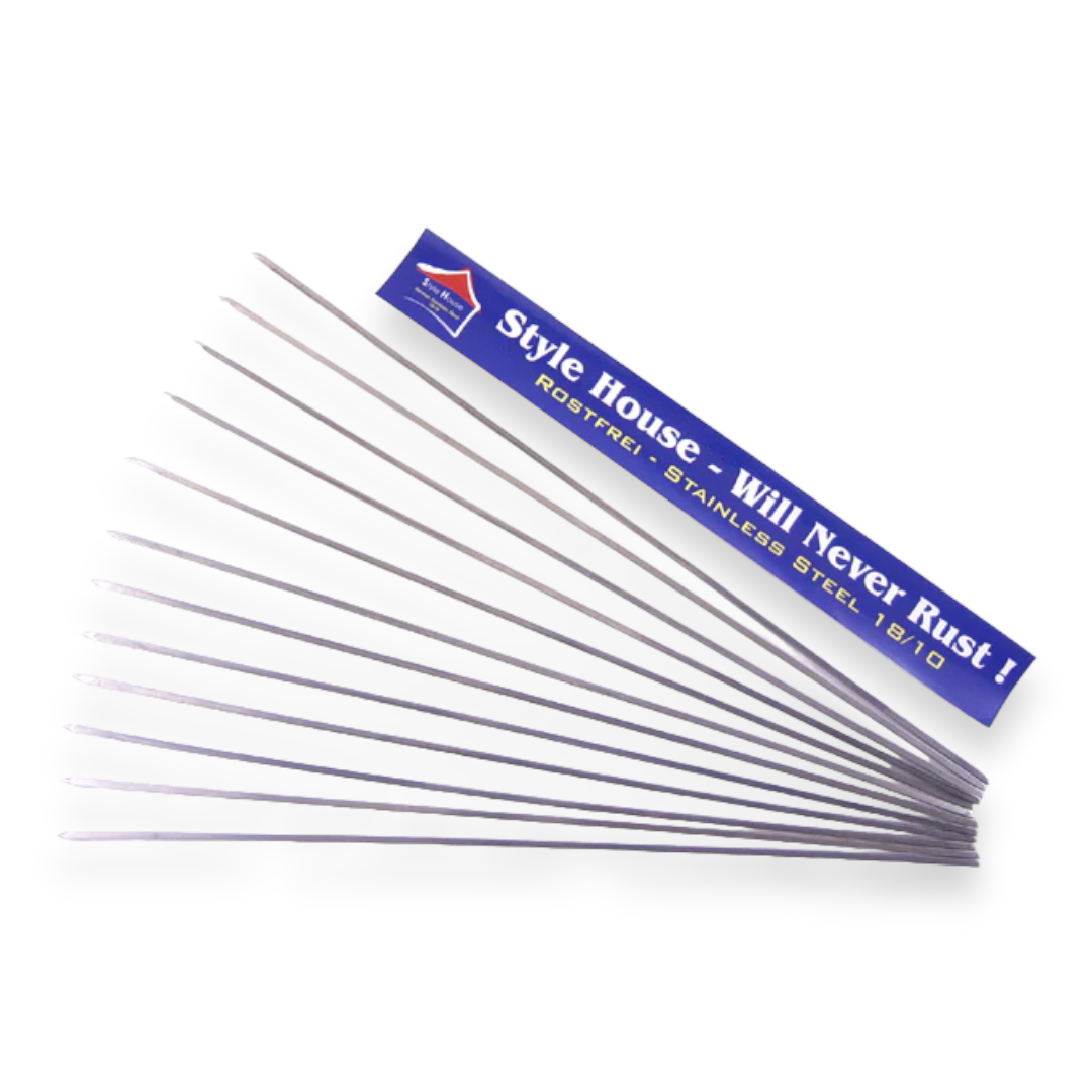 Stainless Steel Squared skewers X12 - Lunaz Shop