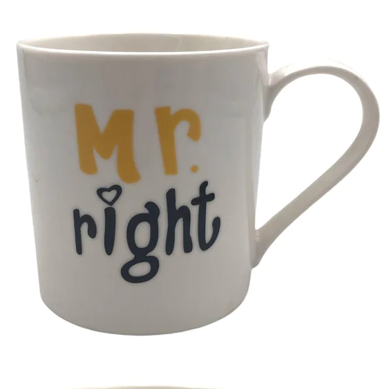 Large Porcelain Mug with Gold/Black Writing - Lunaz Shop