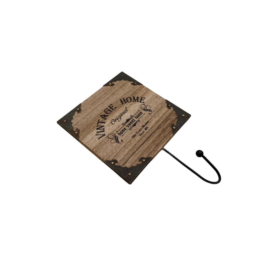 Wooden Vintage Home Wall Hanger with one hook - Lunaz Shop