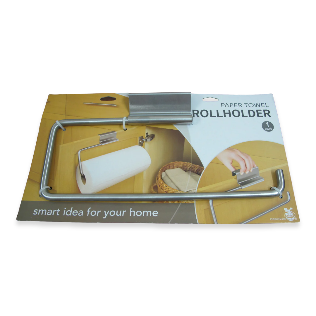 Stainless Steel Door Mounted Paper Towel Roll Holder - Lunaz Shop