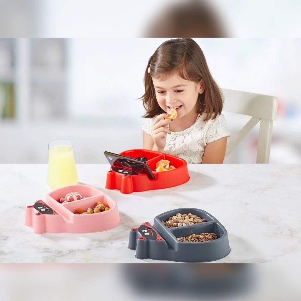 Divided snack bowl with phone stand - Lunaz Shop