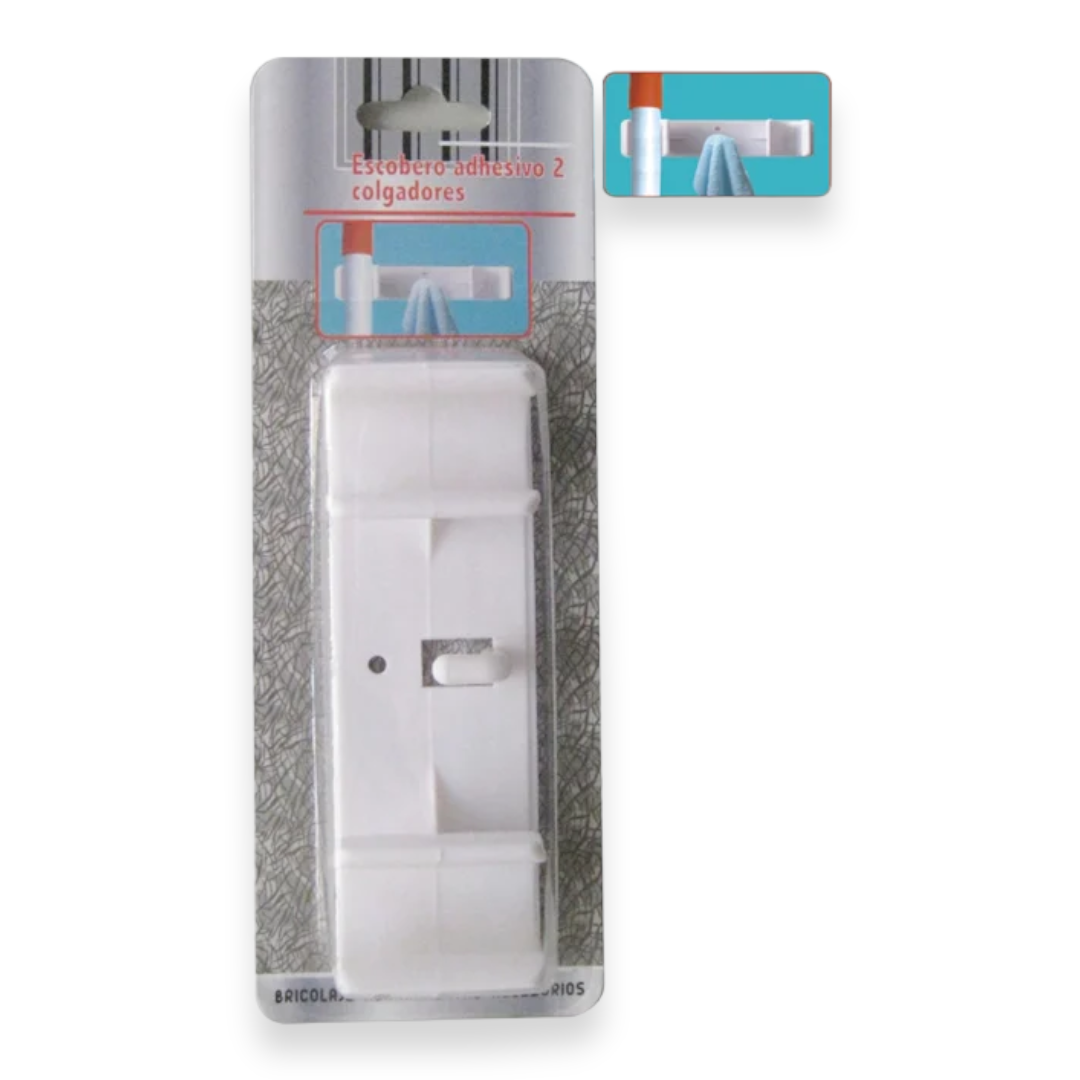 Adhesive Brook Holder with 2 Hangers + Hook - Lunaz Shop