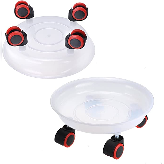 Plastic Plant Holder with Wheels 2 Sizes - Lunaz Shop