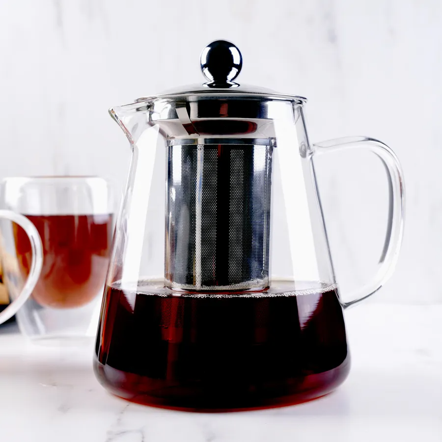 Borosilicate Glass Tea Kettle with SS infuser 950 ml - Lunaz Shop