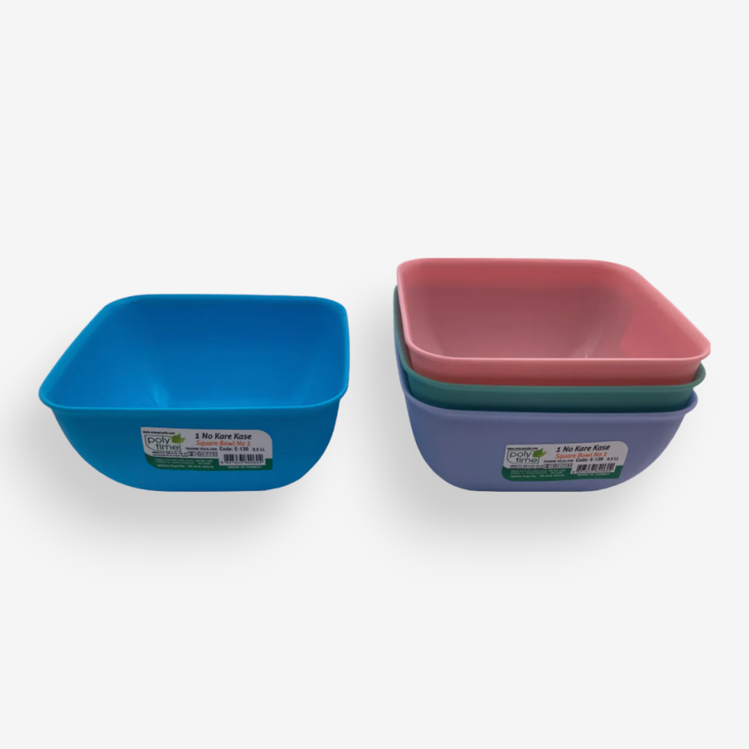 Colorful Square Bowl 0.5 L x 2 - Lunaz Shop