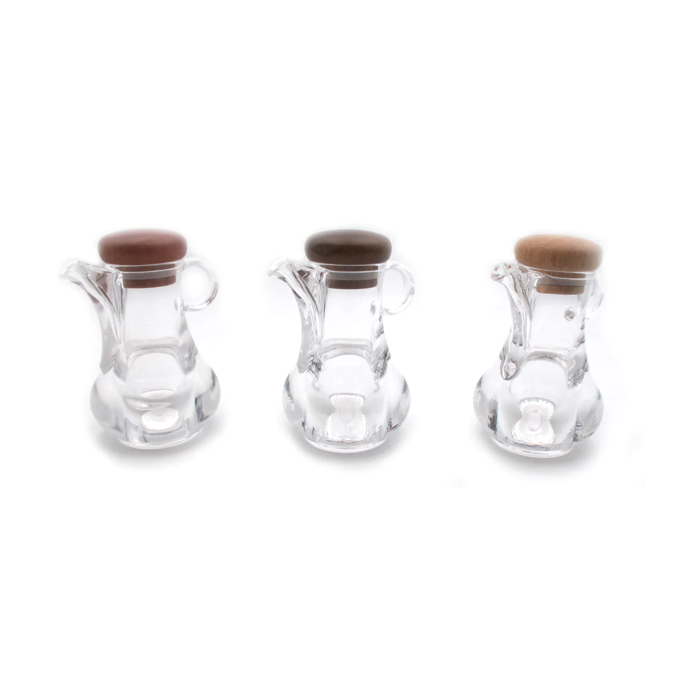 Acrylic oil dispenser with wooden lid - Lunaz Shop