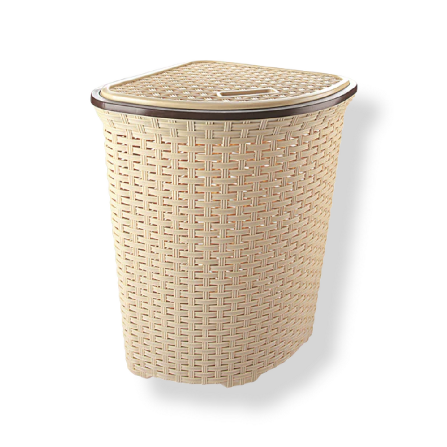 Corner Rattan Laundry Basket 52 lt - Lunaz Shop