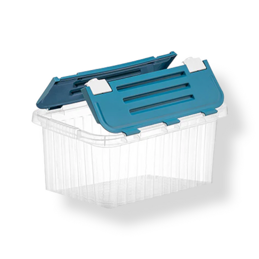 10 lt Split Lid Transparent Box - Lunaz Shop