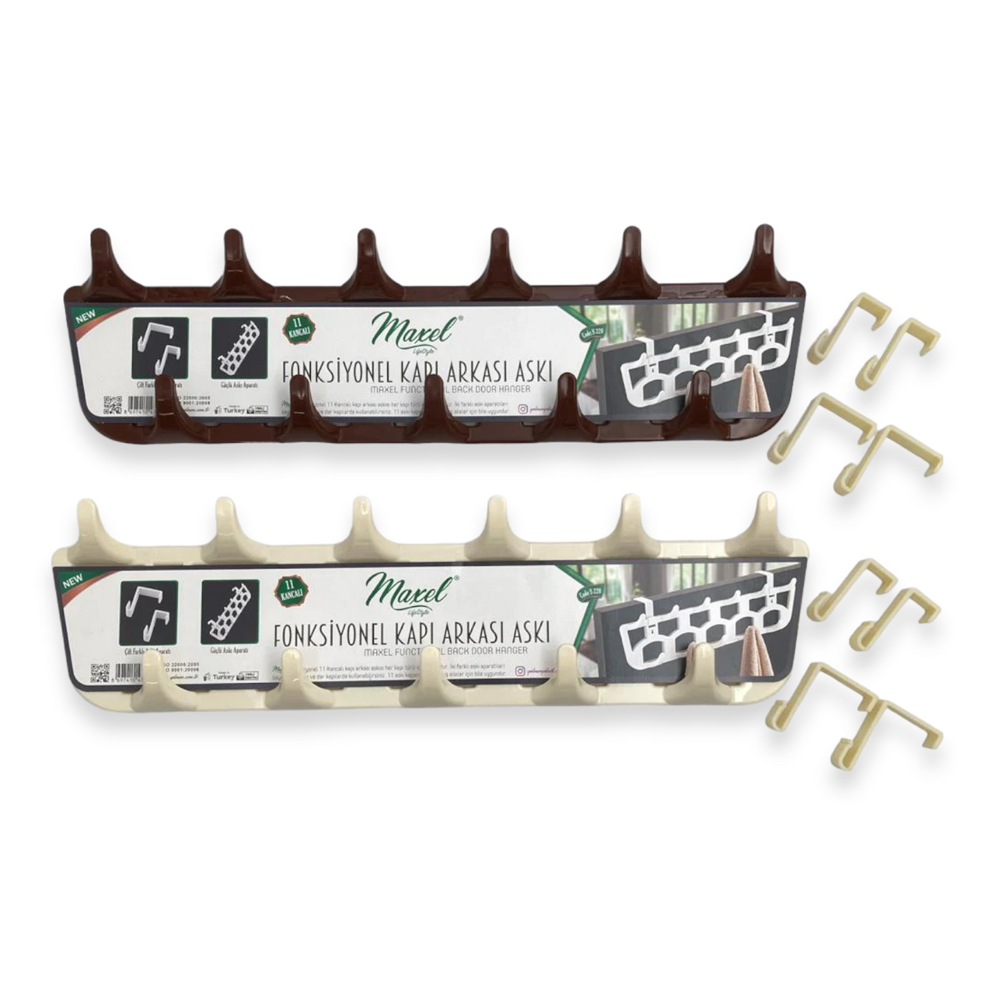 Maxel Functional Back Door Hanger 11 Hooks - Lunaz Shop