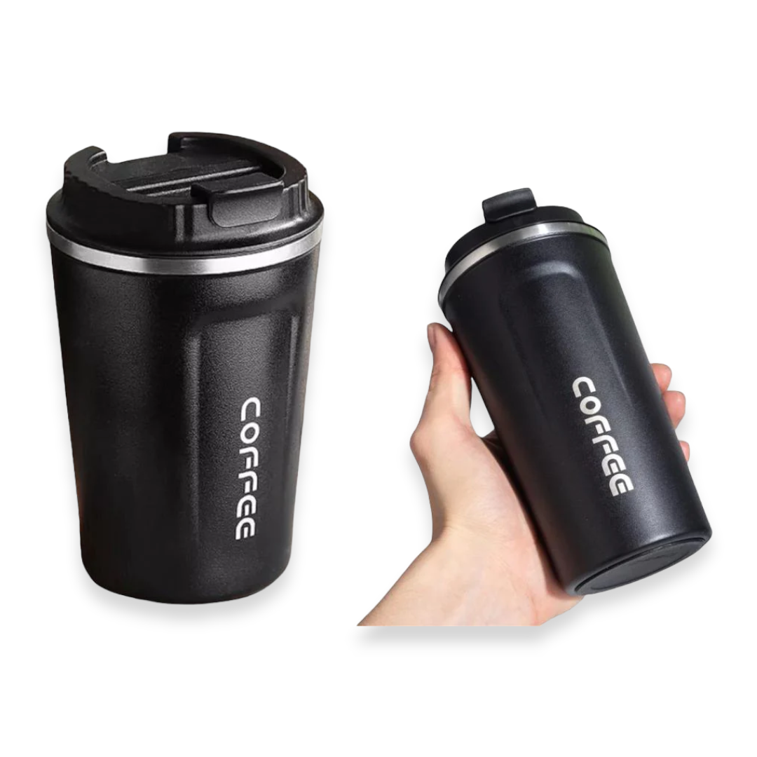 Black Stainless Steel Travel Mug - Lunaz Shop