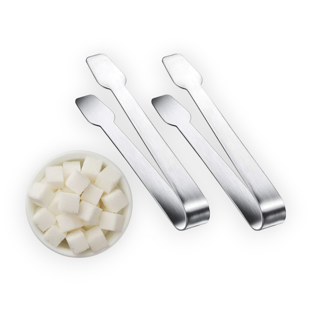 Set of 2 Mini Stainless Steel Sugar Tongs - Lunaz Shop