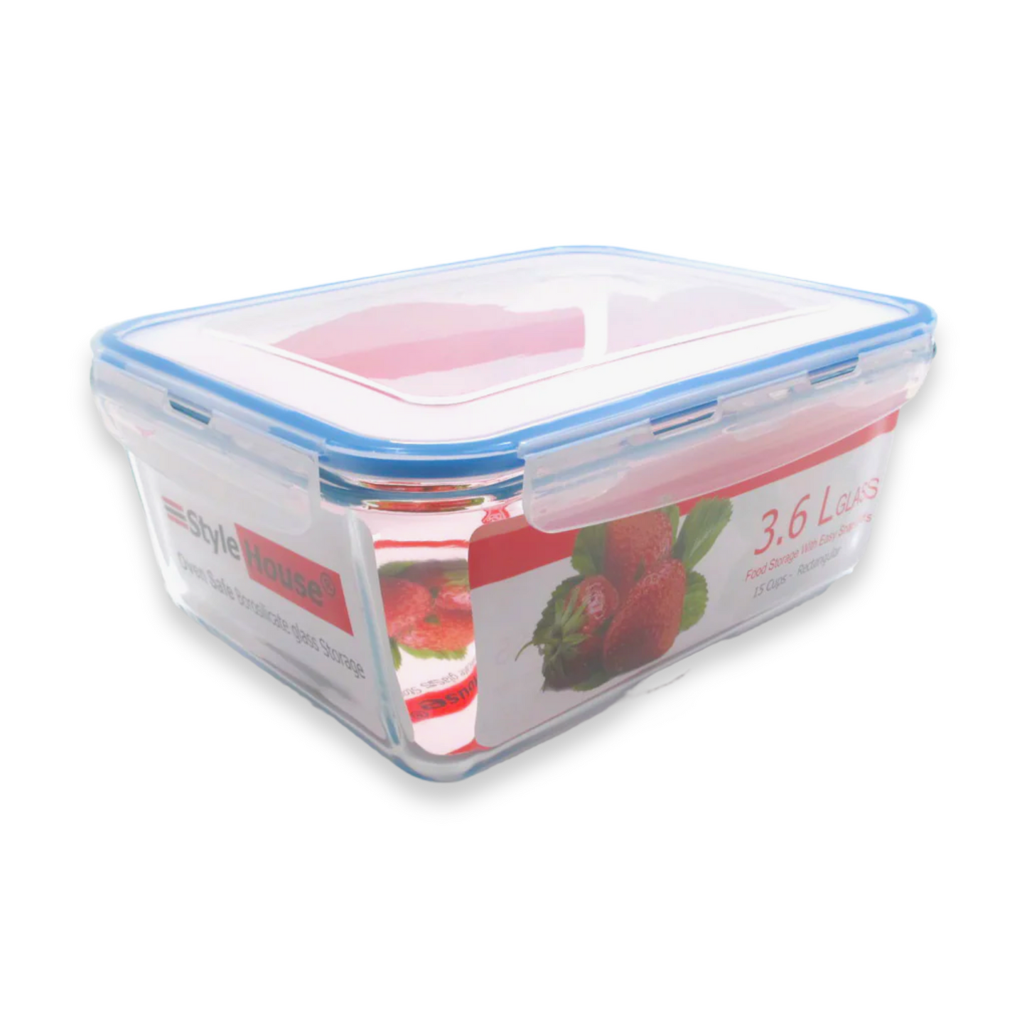 Large Heat Resistant Glass Storage Box; 3.6 lt - Lunaz Shop