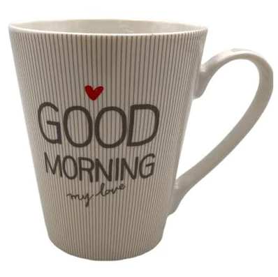 Long Porcelain Mug with Mini Heart Design - Lunaz Shop