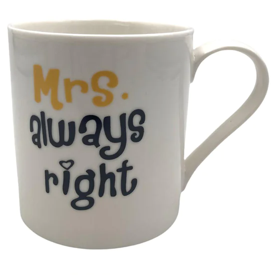 Large Porcelain Mug with Gold/Black Writing - Lunaz Shop