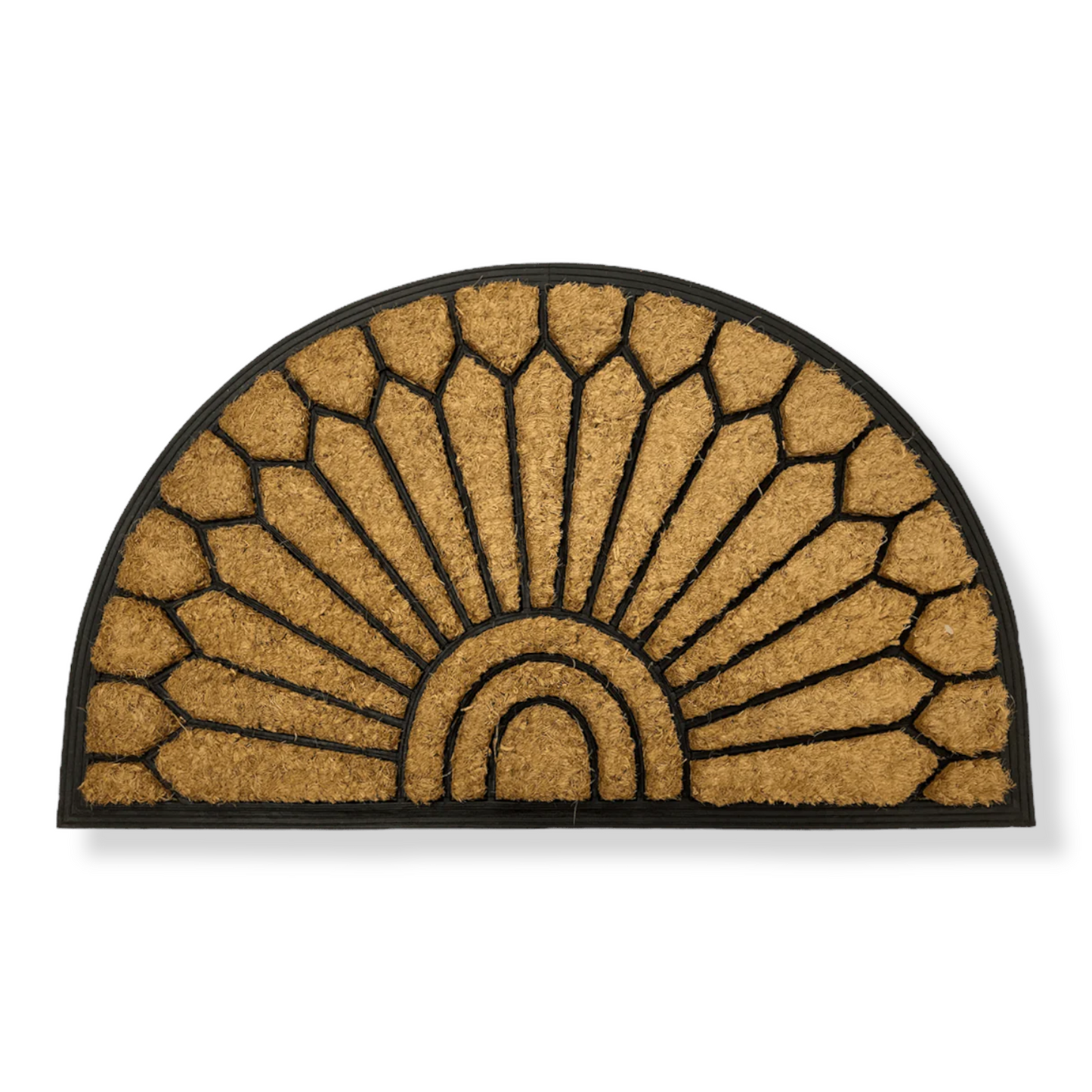 Rubber molded half moon thick mat 75x45 cm - Lunaz Shop