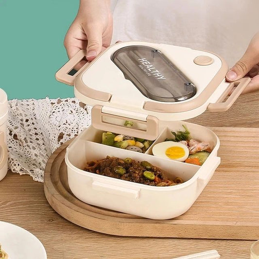 Squared Plastic Lunch Box with Cutlery - Lunaz Shop