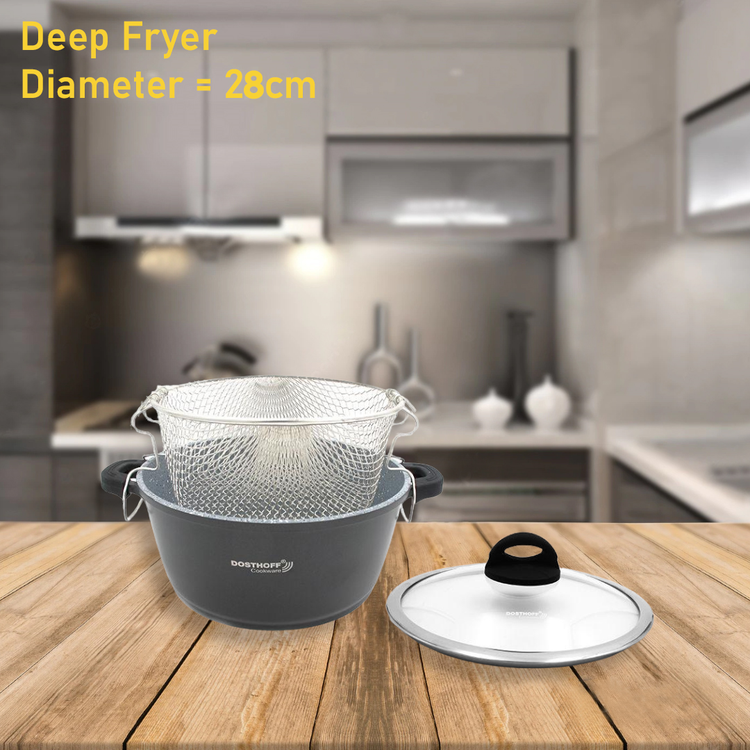 DOSTHOFF INDUCTION MASTER DEEP FRYER BLACK 28 CM 6.4 L - Lunaz Shop