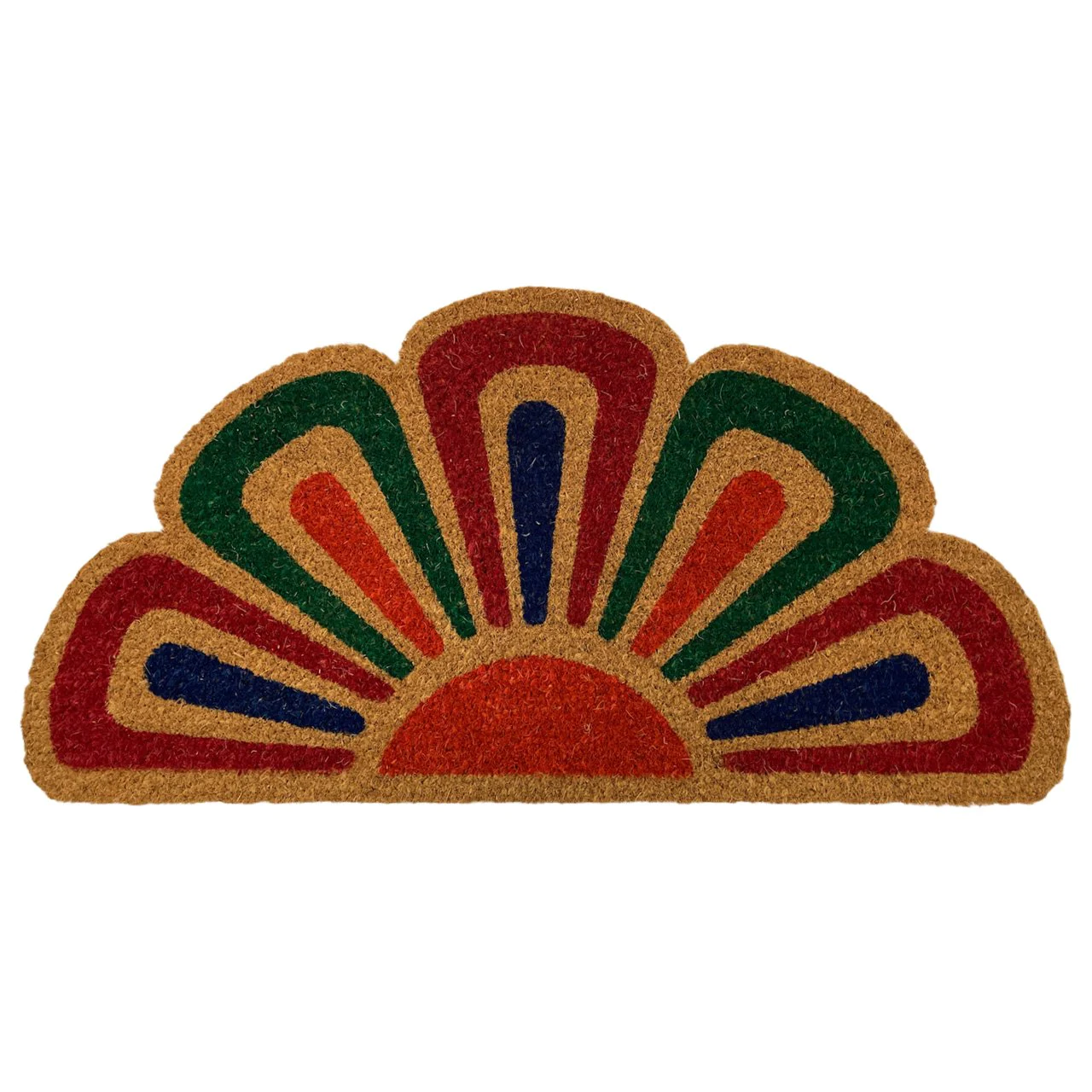 Coco mat half flower with PVC backing 75x45 cm - Lunaz Shop