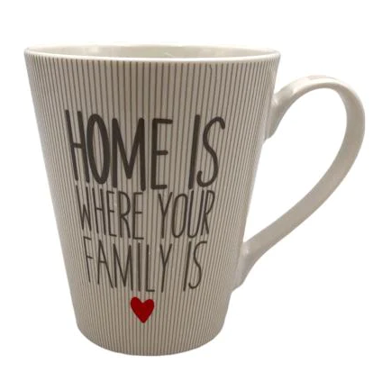 Long Porcelain Mug with Mini Heart Design - Lunaz Shop
