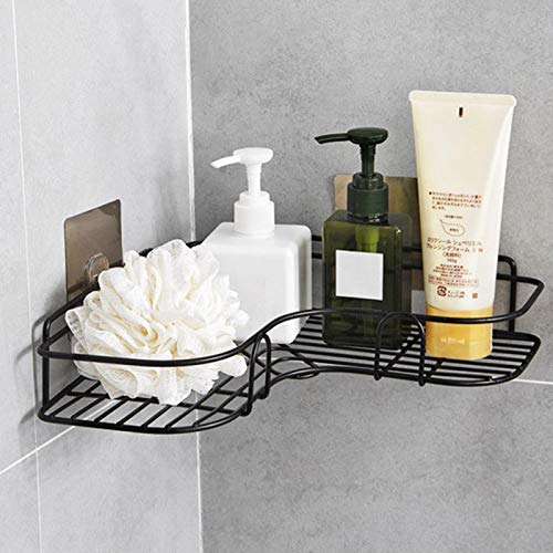 Bathroom Wire Shelf Corner Black - Lunaz Shop
