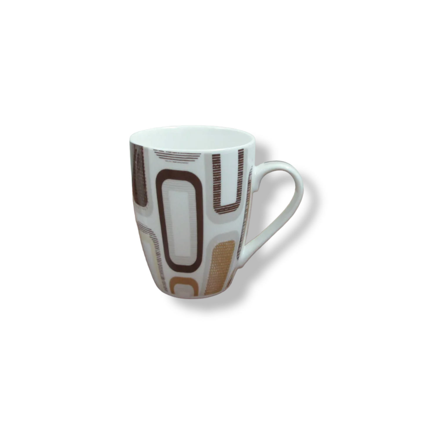 Brown Squares Design Porcelain Mug - Lunaz Shop