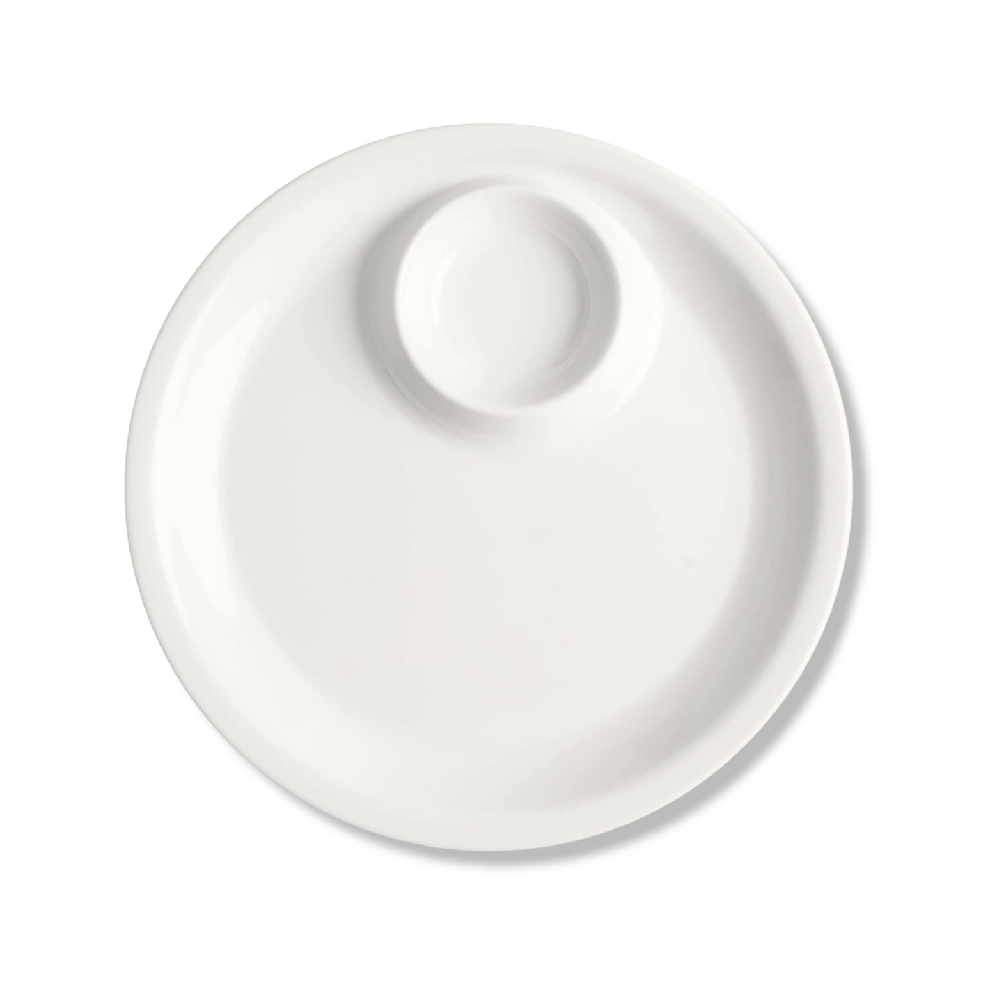 Melamine Round Chip & Dip Plate - Lunaz Shop